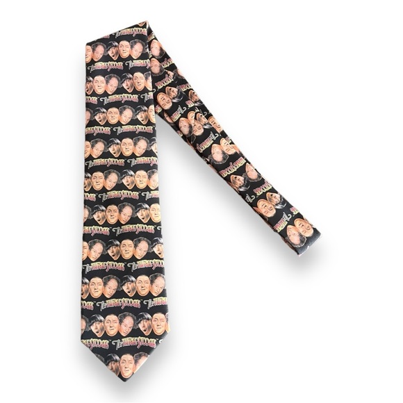 The Three Stooges Heads 1997 Vintage Neck Tie By Ralph Marlin - Picture 1 of 9